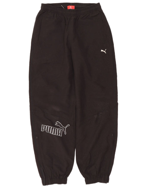 Puma Girls Graphic Tracksuit Trousers Joggers 13-14 Years Black