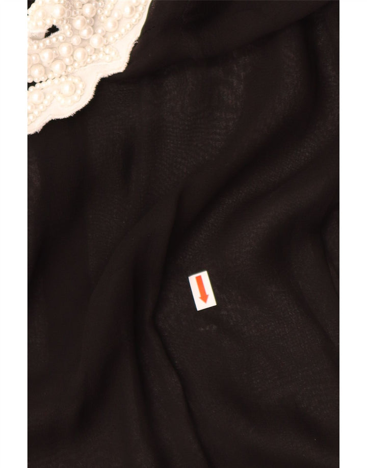 CRISTINA GAVIOLI Womens See Through A-Line Dress UK 10 Small Black