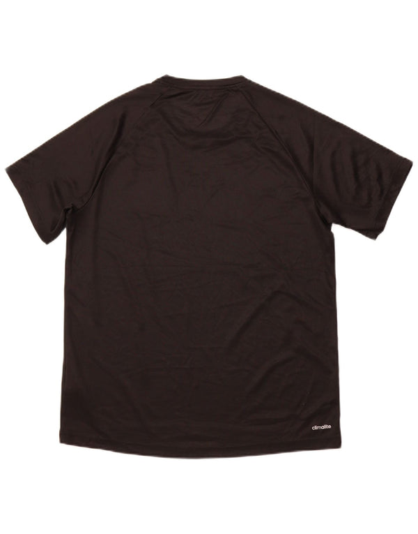 ADIDAS Mens Climalite T-Shirt Top Medium Black Polyester Sports