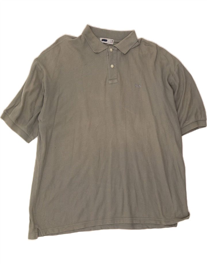 FILA Mens Polo Shirt 2XL Grey Cotton Vintage Fila and Second-Hand Fila from Messina Hembry 