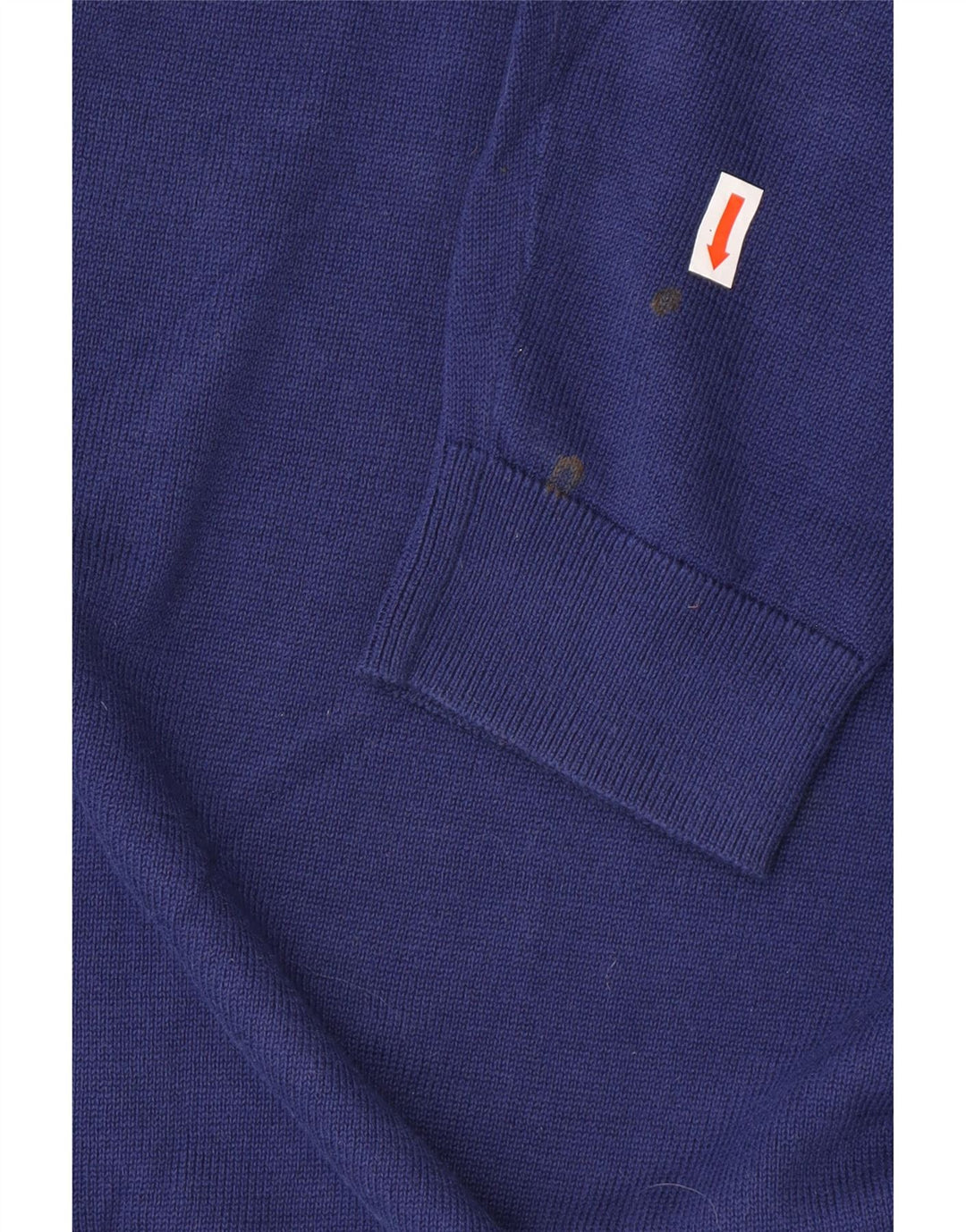 REISS Mens V-Neck Jumper Sweater Large Blue Cotton