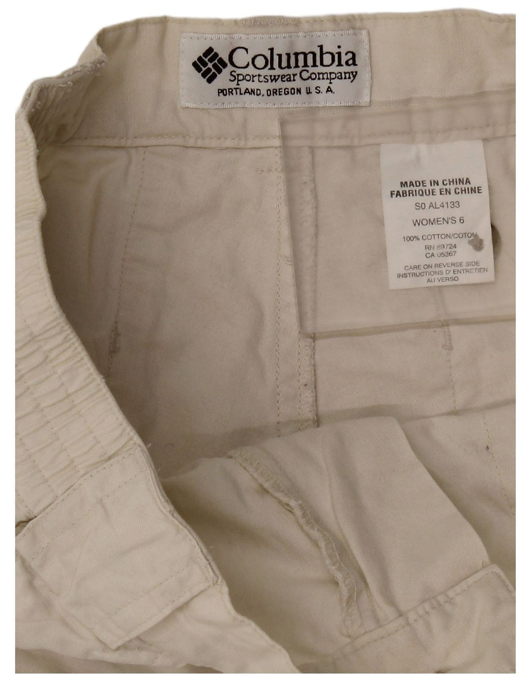 Columbia Womens Cargo Shorts US 6 Medium W28 Beige Cotton