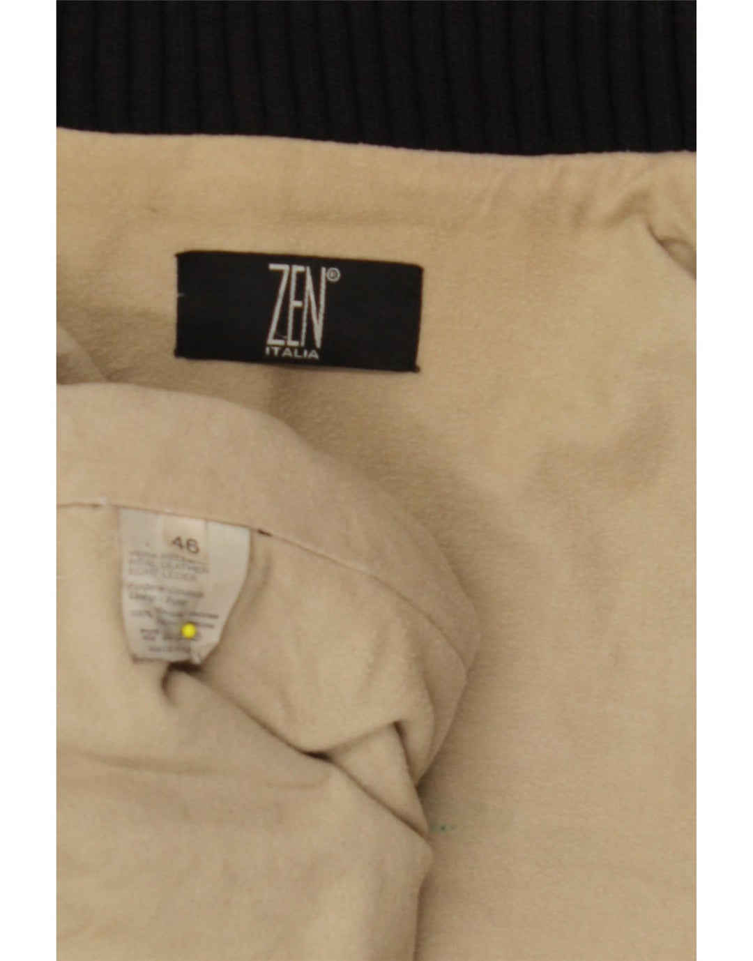 ZEN Womens Leather Jacket IT 46 Large Black Leather