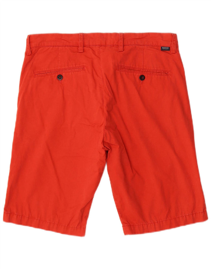BOGGI Mens Milano Chino Shorts IT 46 Small W34  Red Cotton