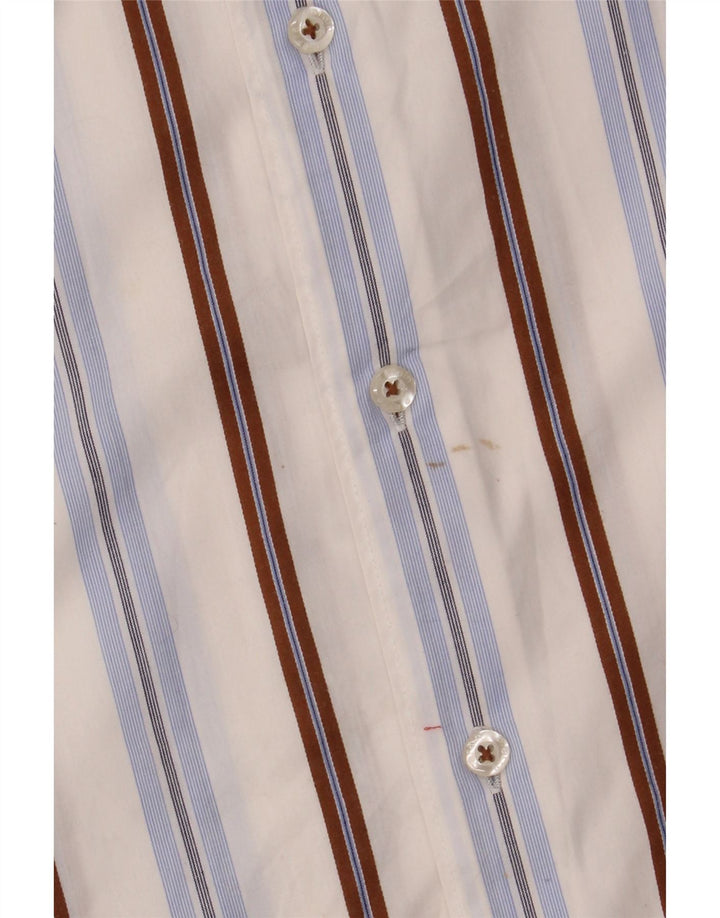 PIERRE CARDIN Mens Short Sleeve Shirt Medium Multicoloured Striped