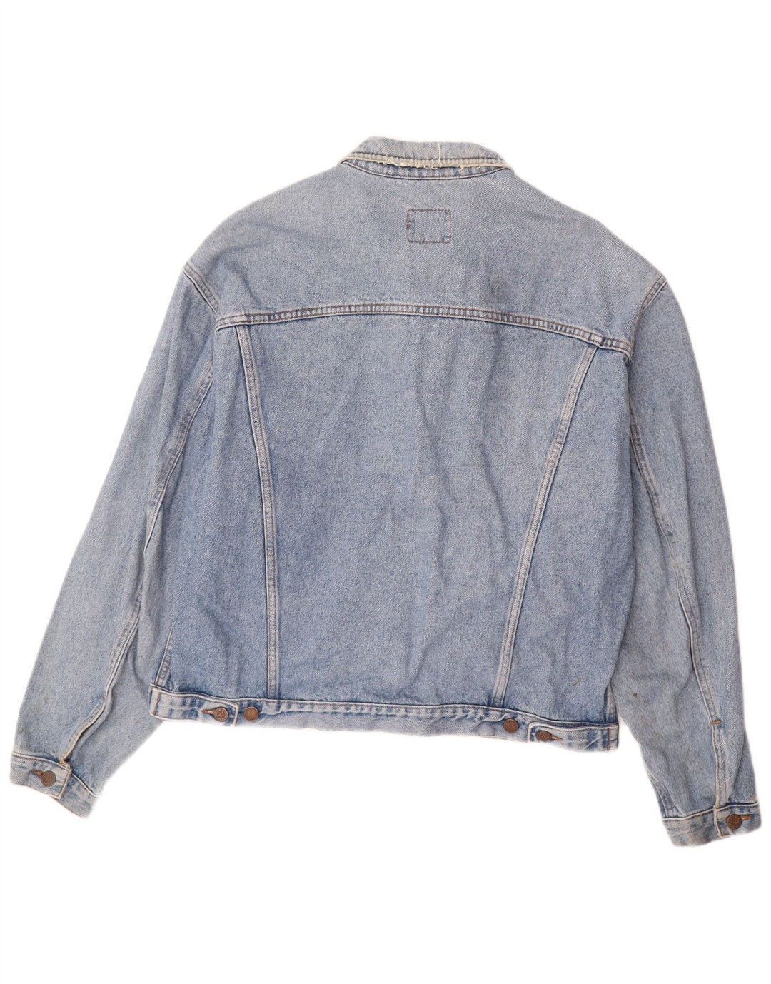 BENETTON Mens Denim Jacket IT 52 XL Blue Cotton