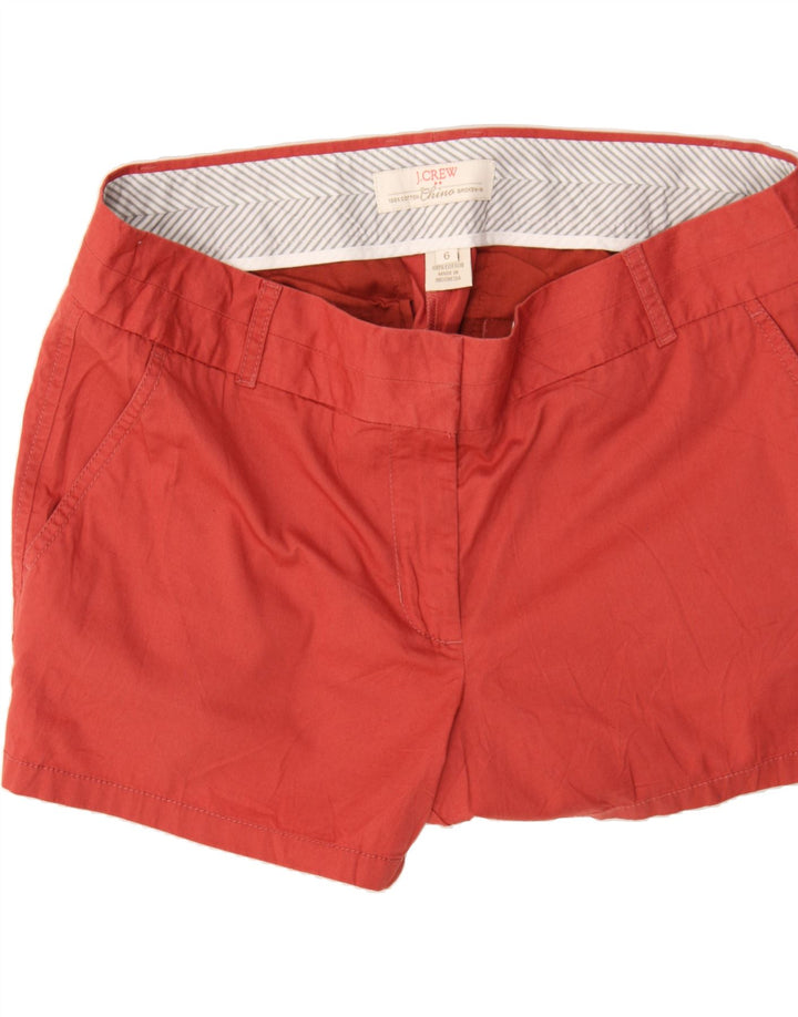 J. CREW Womens Broken In Chino Shorts US 6 Medium W32 Red Cotton Vintage J. Crew and Second-Hand J. Crew from Messina Hembry 