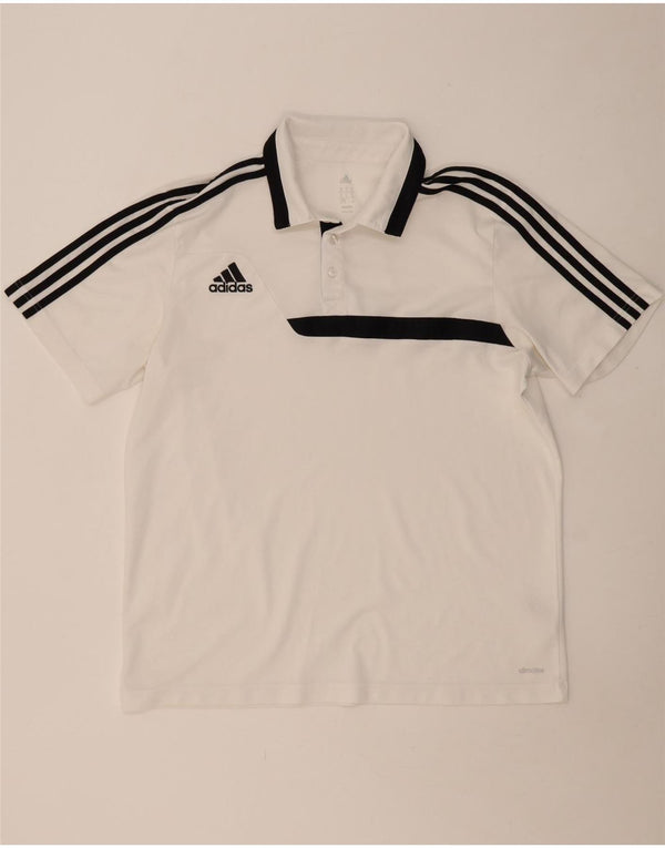 ADIDAS Mens Climalite Polo Shirt XL White Colourblock Polyester