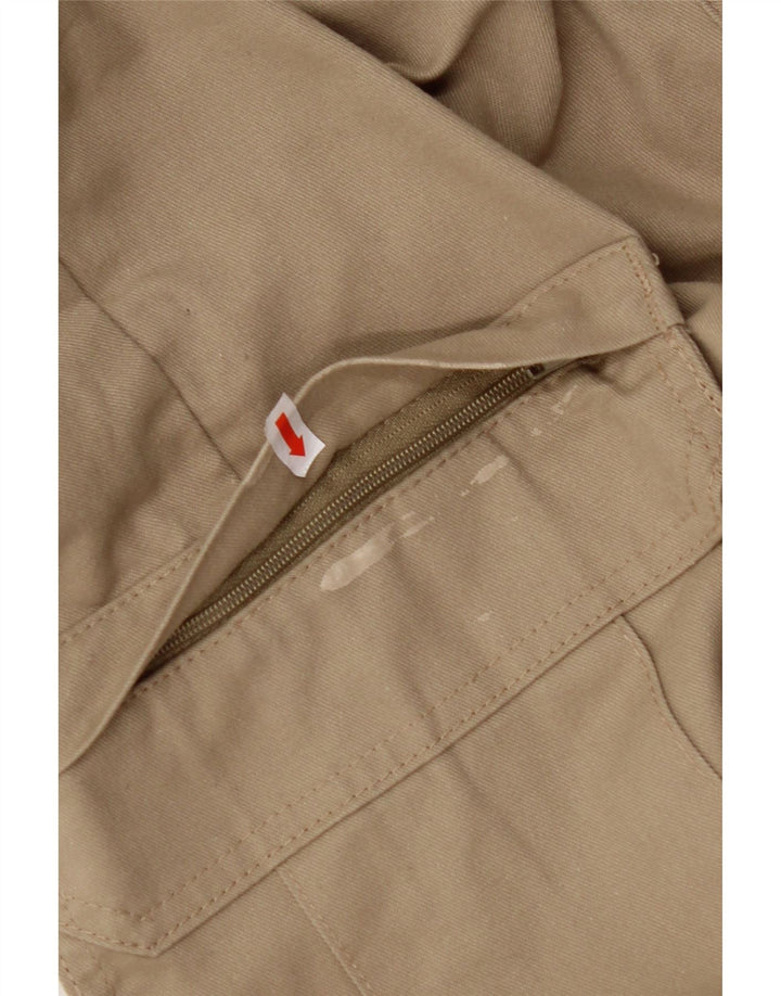 DICKIES Mens Straight Cargo Trousers W34 L30 Beige Polyester