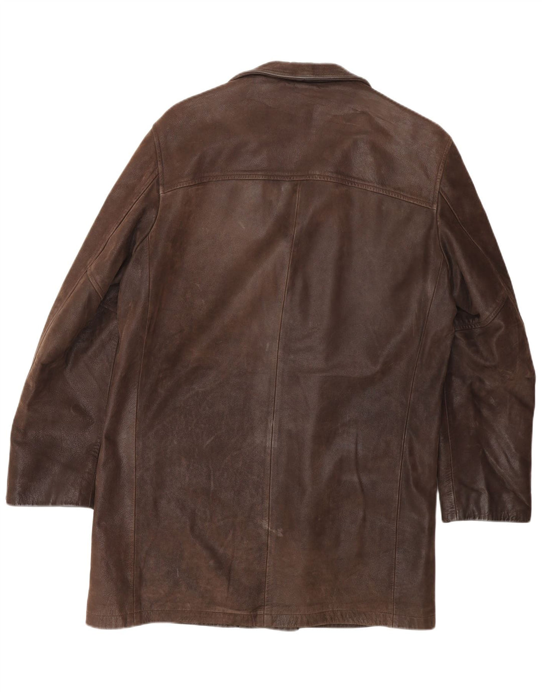 STEWART Mens Leather Jacket UK 38 Medium Brown Leather