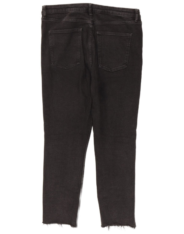 Zara Womens Crop Skinny Jeans EU 44 XL W34 L26 Black