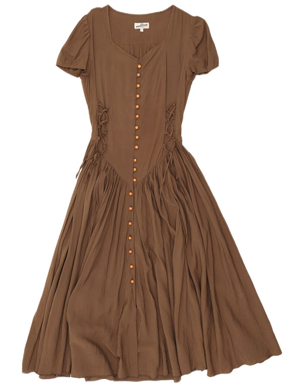 La Madeleine Womens Maxi Dress UK 14 Large Brown
