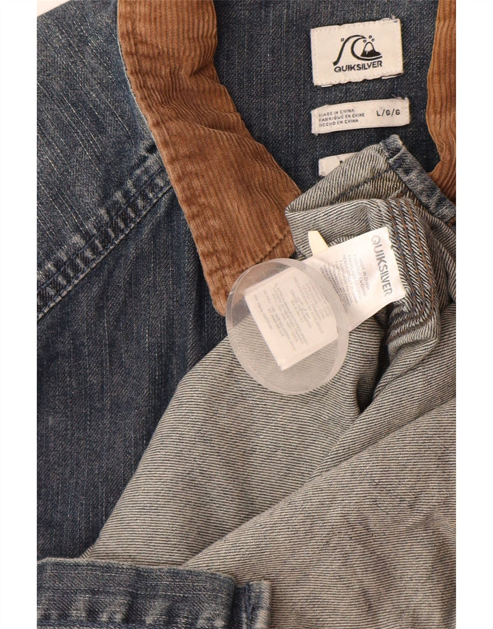 QUIKSILVER Mens Denim Shirt Large Blue Cotton