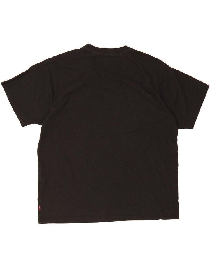 LEVI'S Mens Relaxed T-Shirt Top Large Black Cotton Vintage Levi's and Second-Hand Levi's from Messina Hembry 
