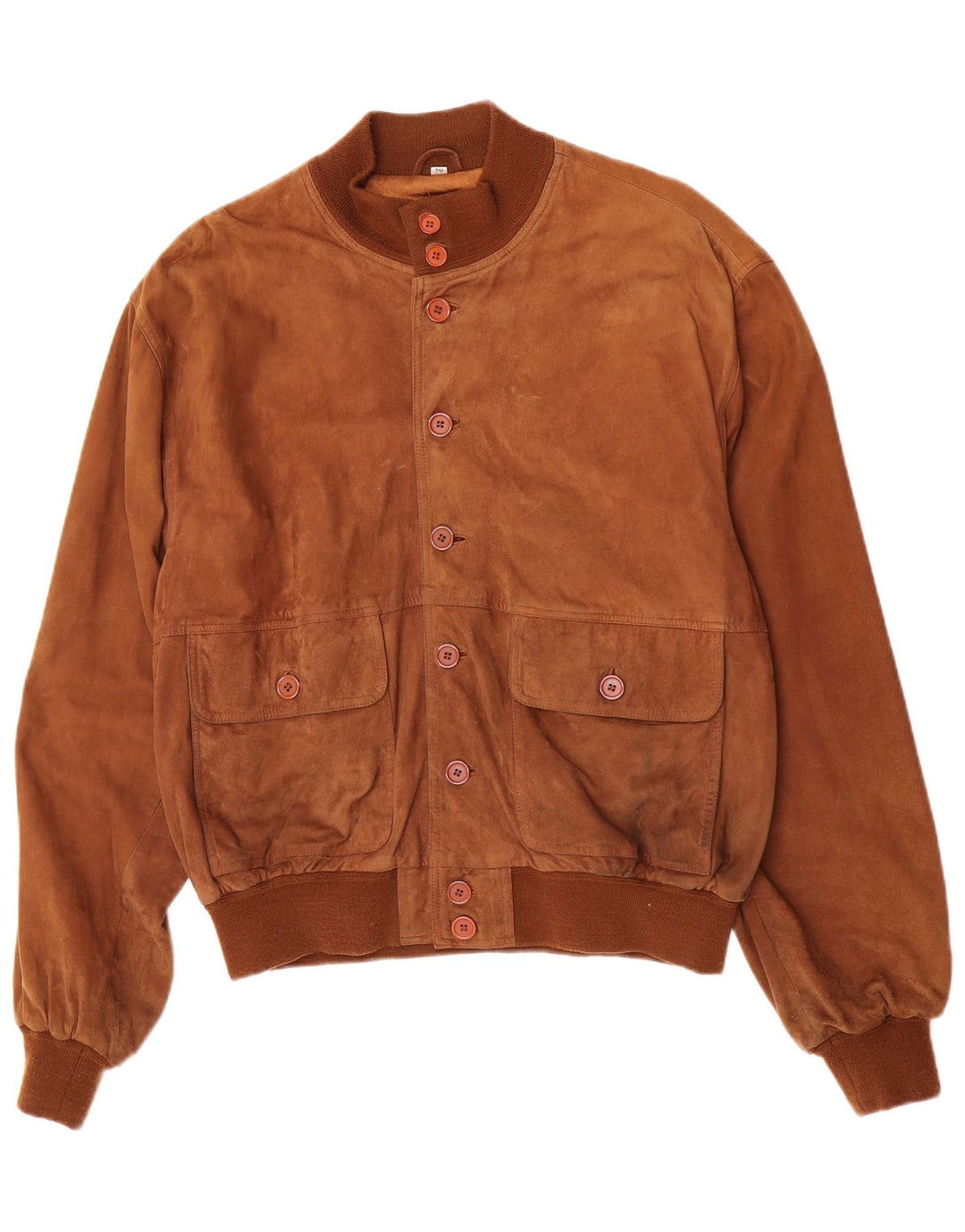 Vintage Mens Suede Bomber Jacket IT 50 Large Brown Suede