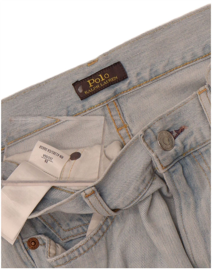 Polo Ralph Lauren Womens Slim Jeans W26 L28 Blue Patchwork Cotton