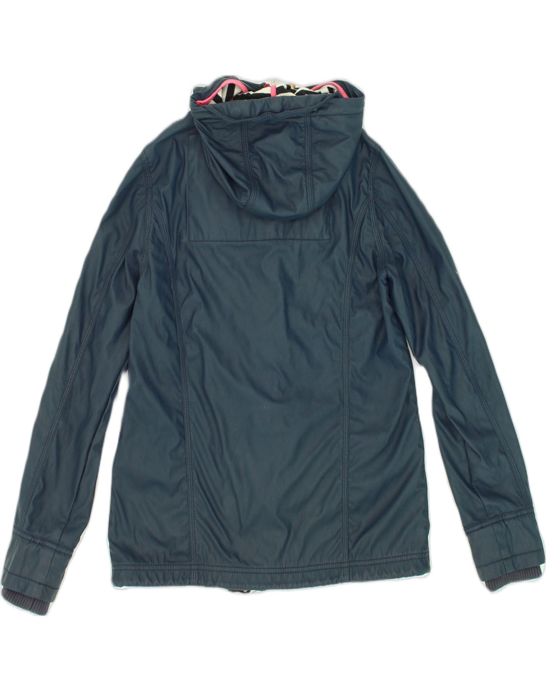 SUPERDRY Womens Hooded Duffle Jacket UK 6 XS Navy Blue Polyester | Vintage Superdry | Thrift | Second-Hand Superdry | Used Clothing | Messina Hembry 