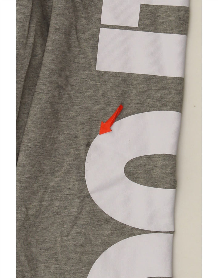 Nike Womens Graphic Leggings UK 12 Medium  Grey Cotton