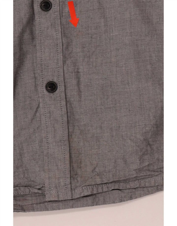 Jack & Jones Mens Roll Neck Shirt Small Grey Cotton