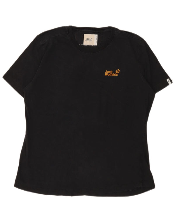 Jack Wolfskin Womens T-Shirt Top UK 14 Large Black