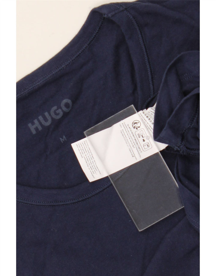 Hugo Boss Mens T-Shirt Top Medium Navy Blue Cotton