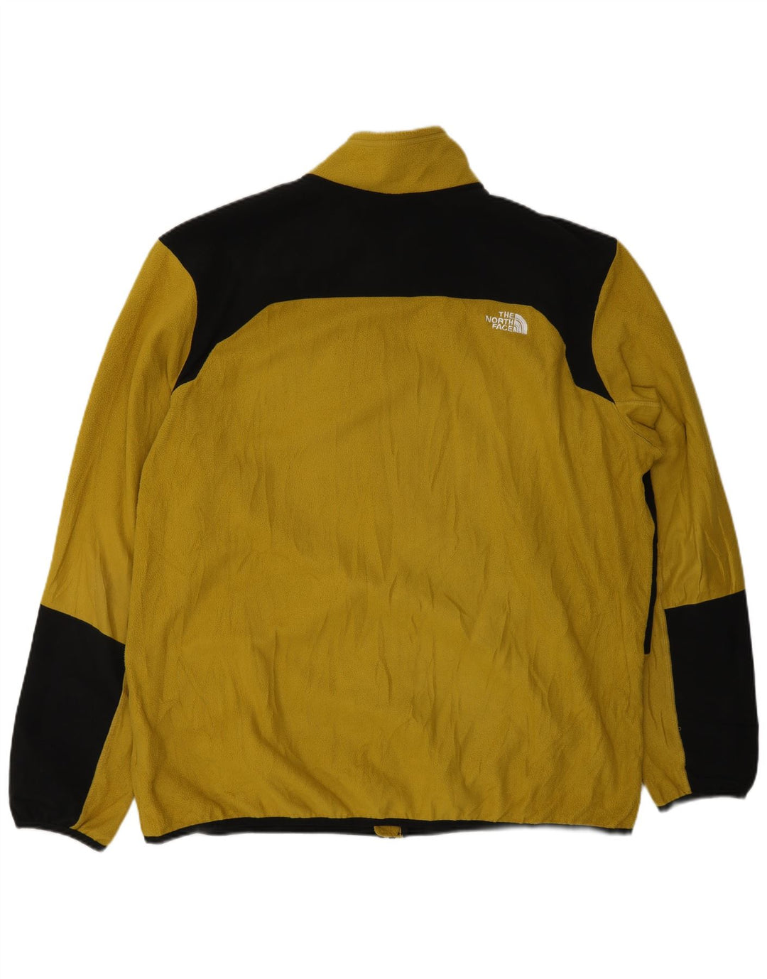 THE NORTH FACE Mens Fleece Jacket UK 44 2XL Yellow Colourblock Polyester