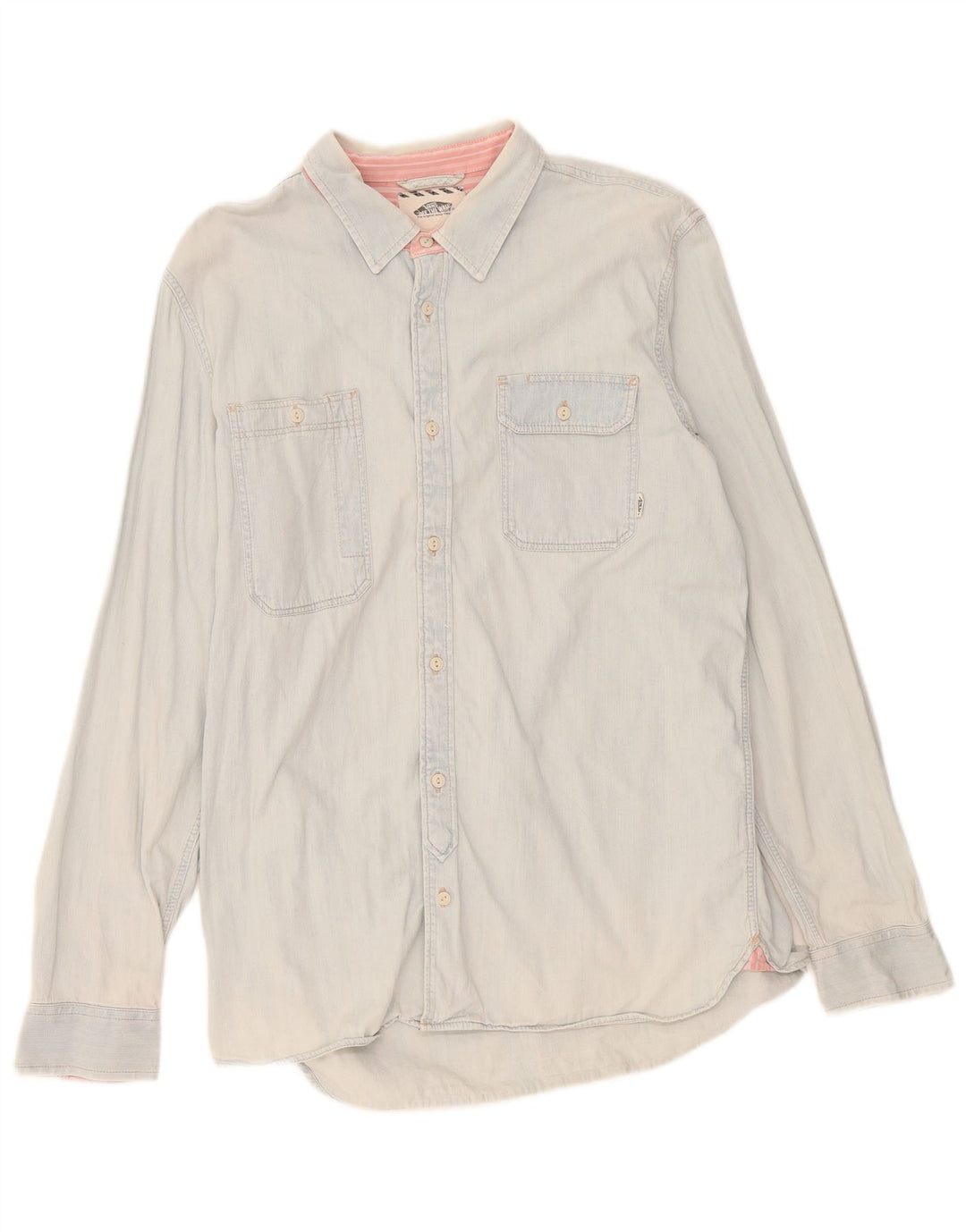 Vans Mens Denim Shirt Large Blue Cotton