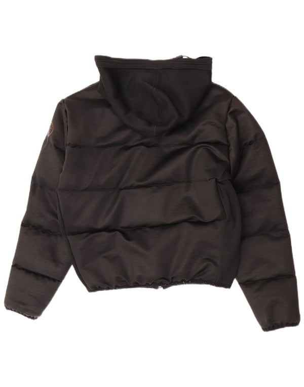 Napapijri Womens Hooded Oversized Padded Jacket UK 10 Small Black Polyester