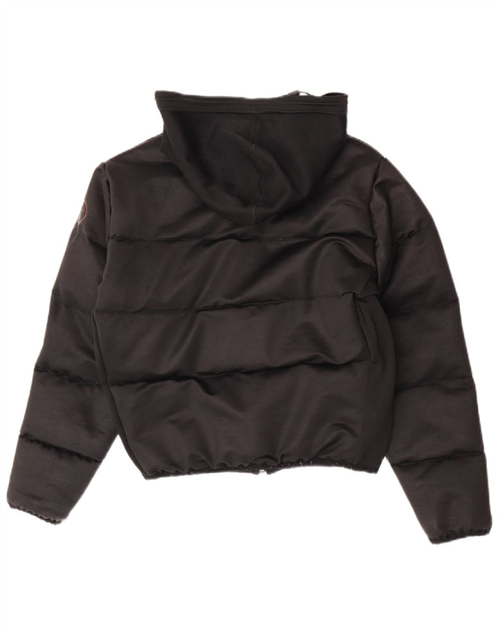 Napapijri Womens Hooded Oversized Padded Jacket UK 10 Small Black Polyester