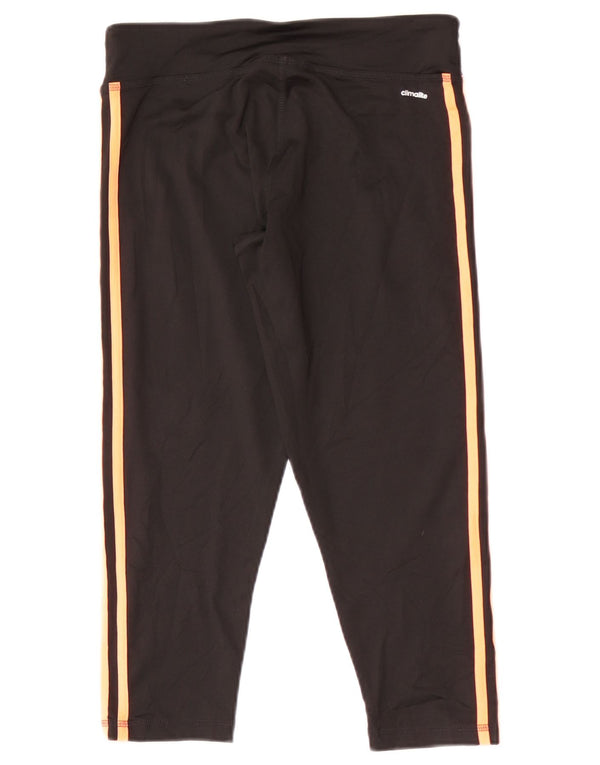 Adidas Womens Capri Leggings UK 12 Medium Black Sports