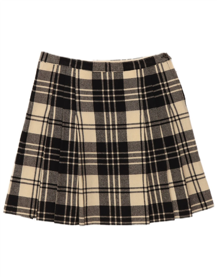 Vintage Womens Mini Skirt W26 Small Black Plaid