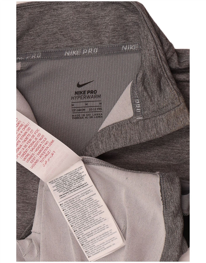 Nike Girls Pullover Tracksuit Top 10-11 Years Medium Grey Colourblock