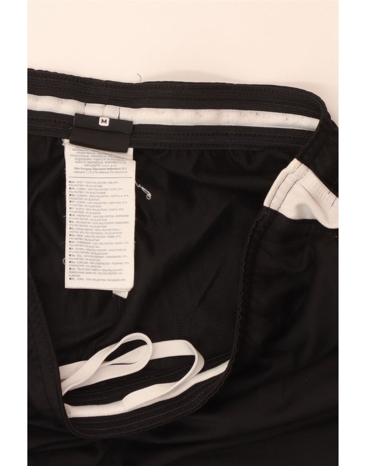 NIKE Mens Tracksuit Trousers Medium Black Colourblock Polyester