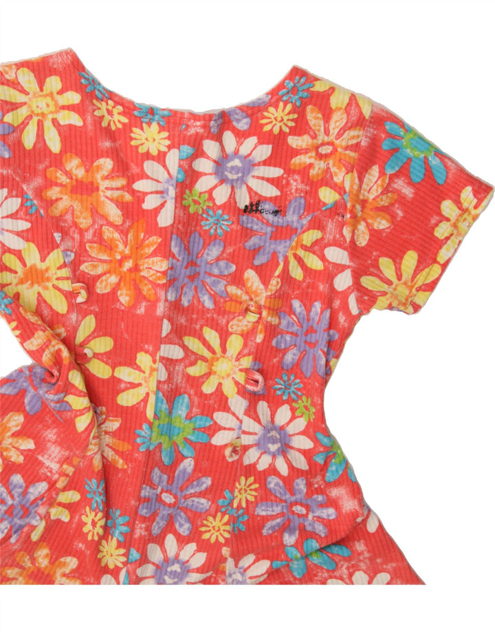 CANDA Girls Playsuit 10-11 Years Red Floral Polyester Vintage Canda and Second-Hand Canda from Messina Hembry 