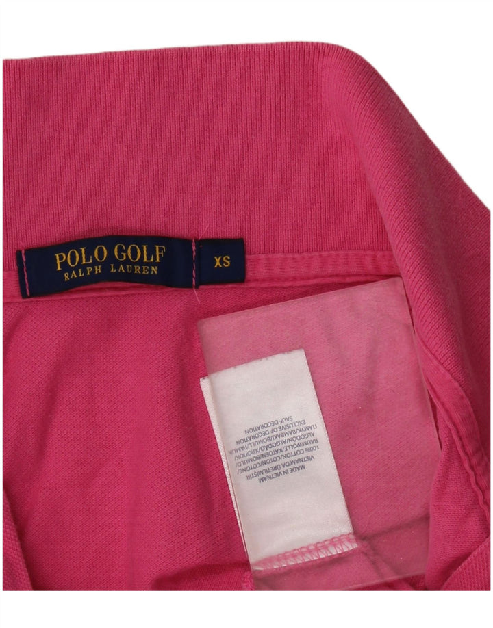 POLO RALPH LAUREN Womens Polo Shirt UK 6 XS Pink Cotton