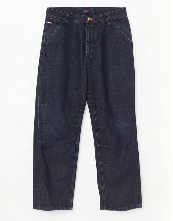 Tommy Hilfiger Mens Straight Jeans W32 L32 Navy Blue Cotton