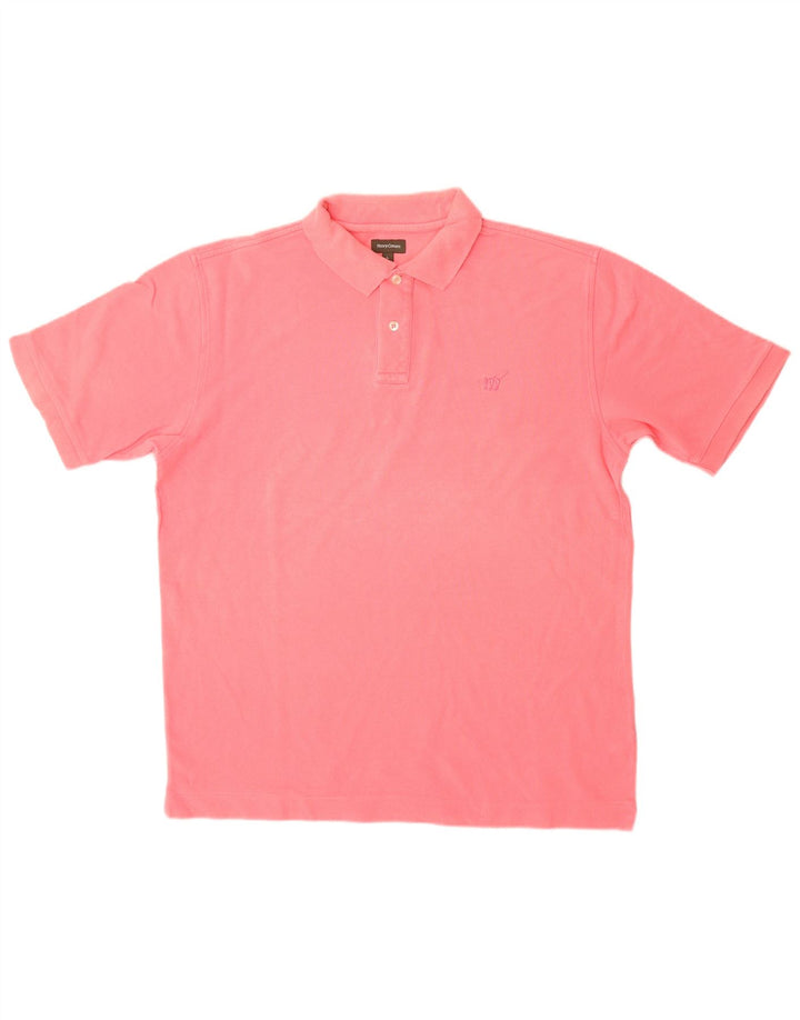 Henry Cottons Mens Polo Shirt Large Pink Cotton