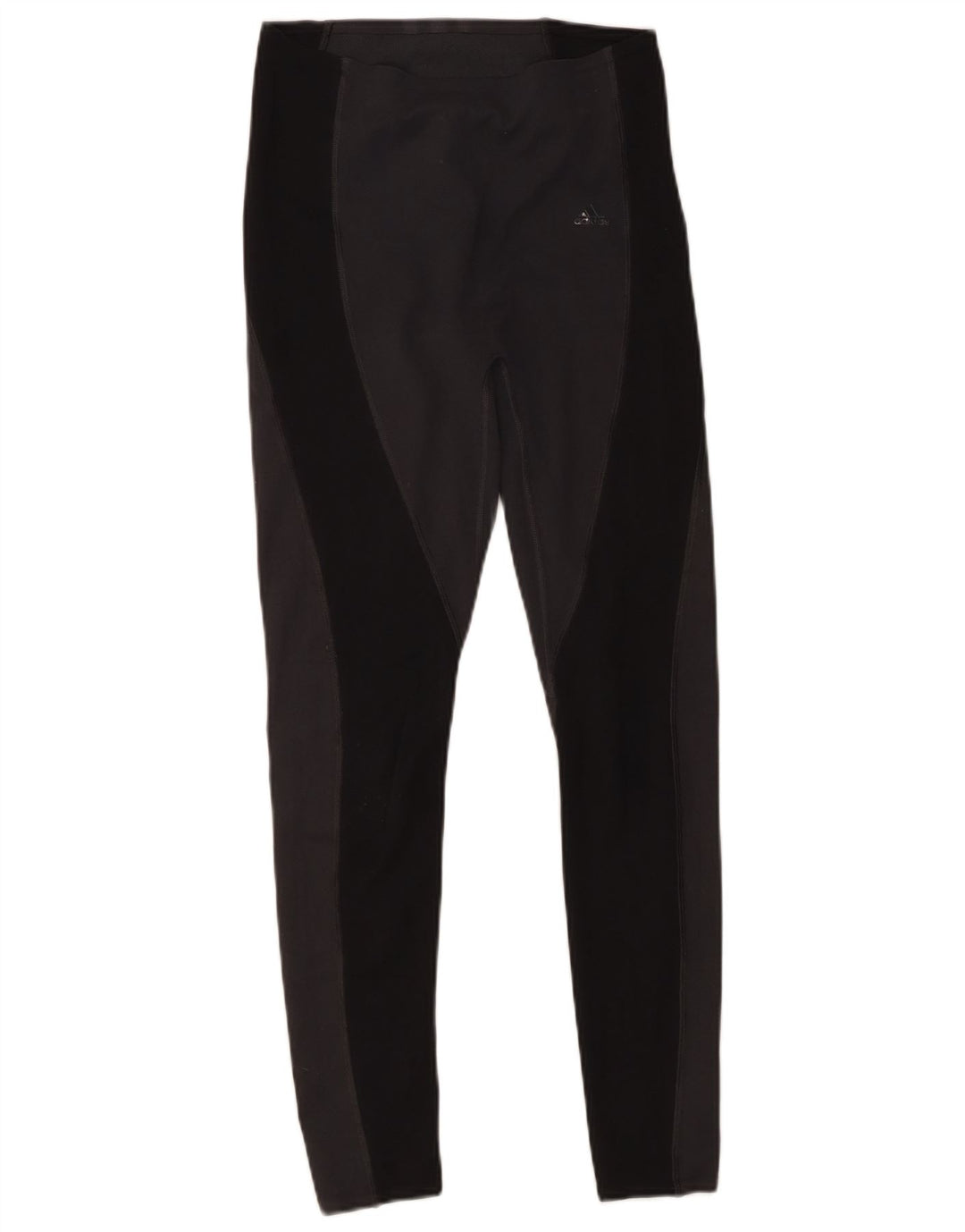 Adidas Womens Leggings UK 8/10 Small Black Colourblock Polyester