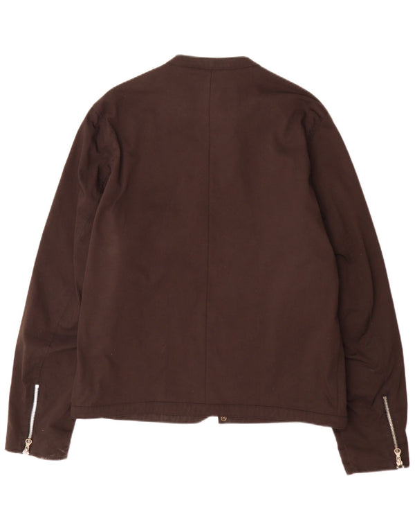 Diesel Mens Bomber Jacket UK 40 Large Brown Nylon