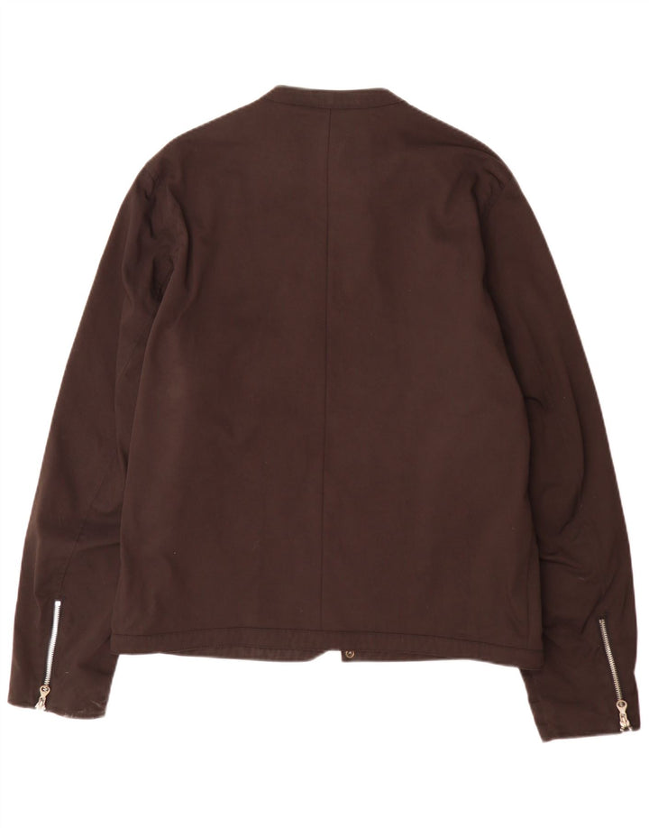 Diesel Mens Bomber Jacket UK 40 Large Brown Nylon