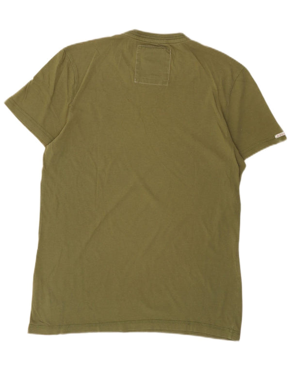 G-Star Mens Graphic T-Shirt Top Medium Khaki Cotton