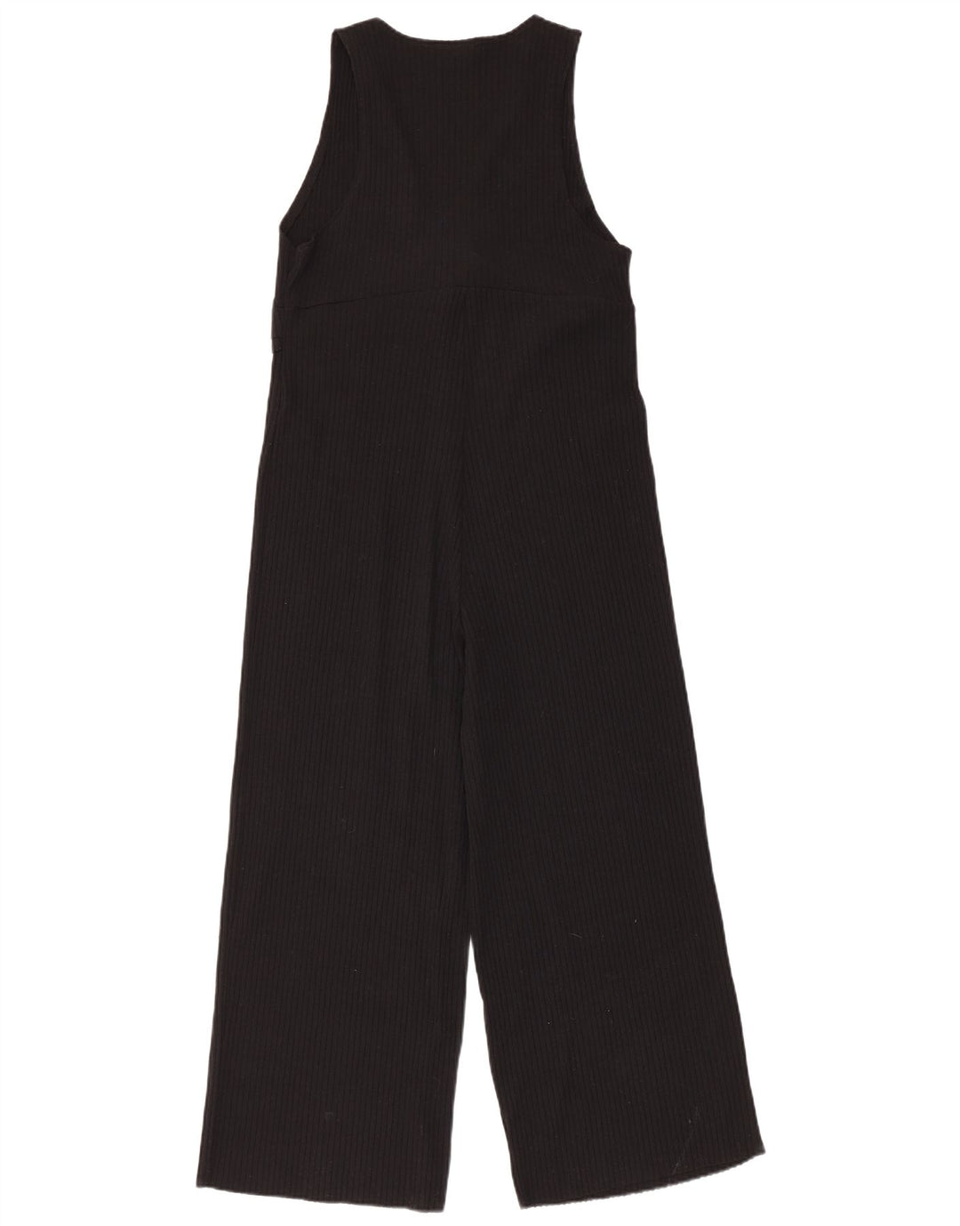 Zara Womens Sleeveless Jumpsuit UK 12 Medium Black Cotton