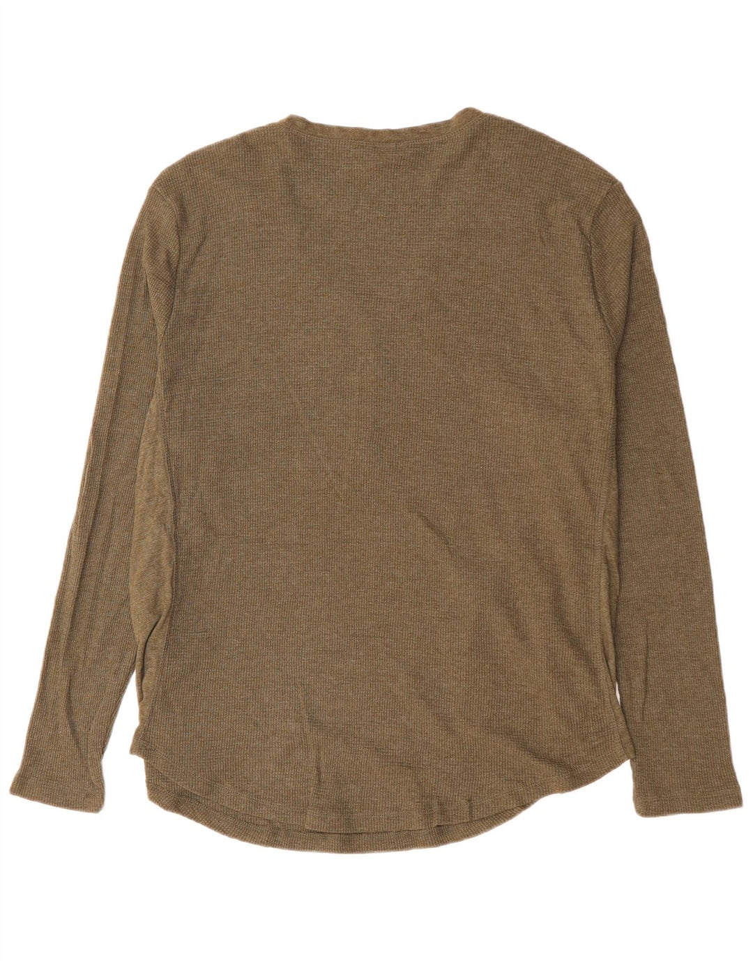 Eddie Bauer Womens Top Long Sleeve UK 20 2XL Khaki Cotton