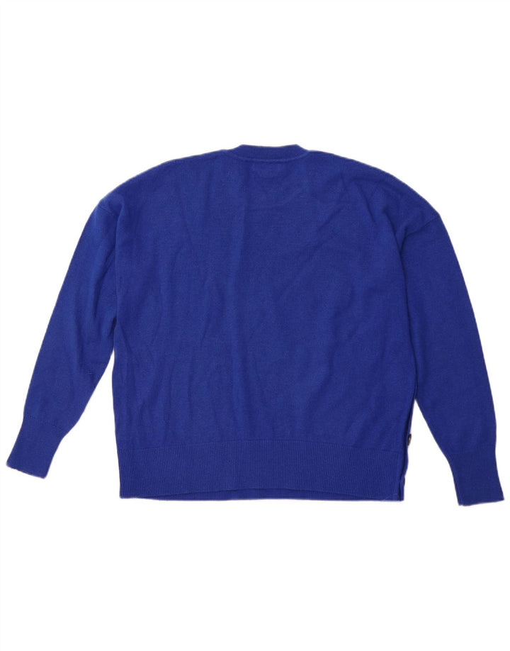 HOBBS Womens Oversized Crew Neck Jumper Sweater UK 10 Small Blue