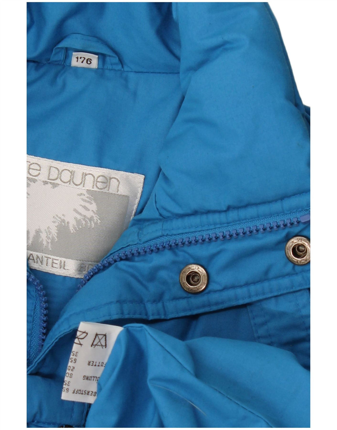 VINTAGE Boys Padded Jacket 15-16 Years Blue Polyester