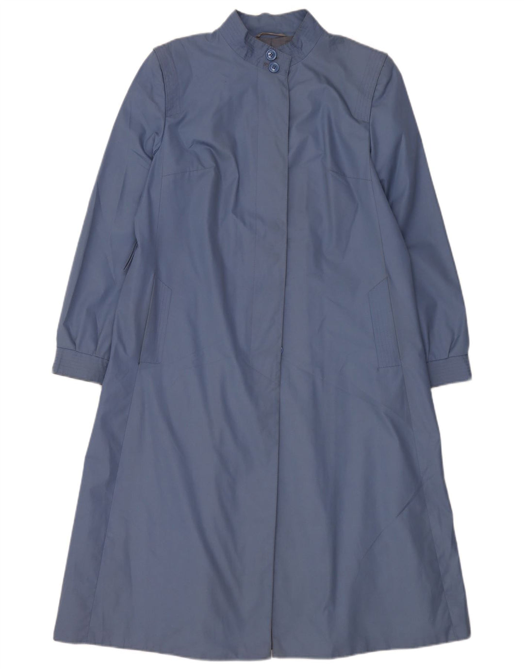 Vintage Womens Overcoat IT 42 Medium Blue