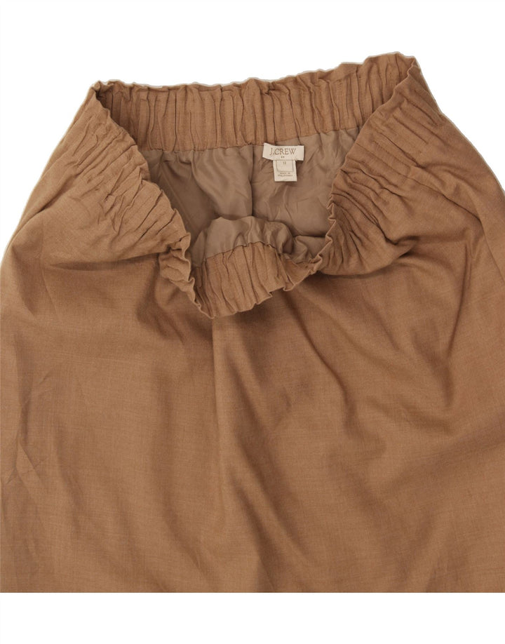 J. CREW Womens Mini Skirt US 12 Large W30 Brown Linen Vintage J. Crew and Second-Hand J. Crew from Messina Hembry 