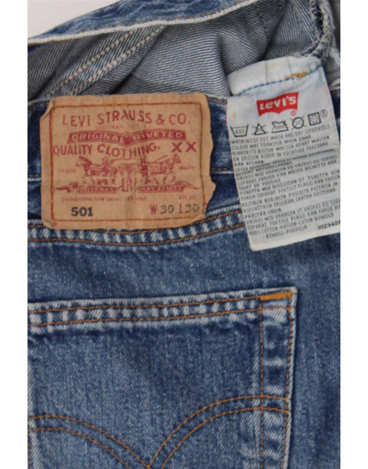 Levi's Womens 501 Denim Shorts W30 Medium Blue Cotton