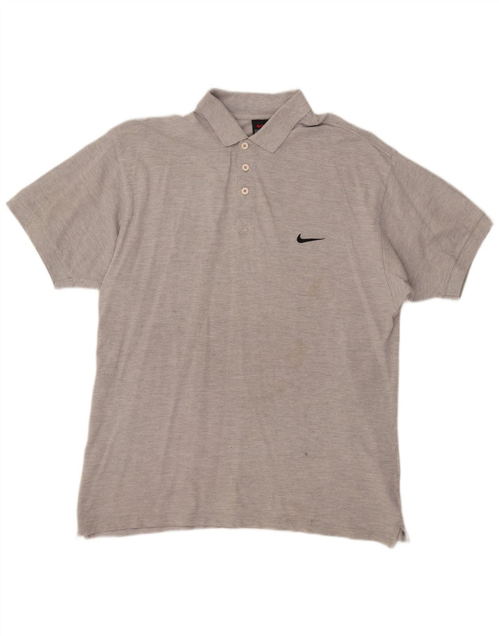 Nike Mens Polo Shirt UK 44/46 Large Grey Cotton