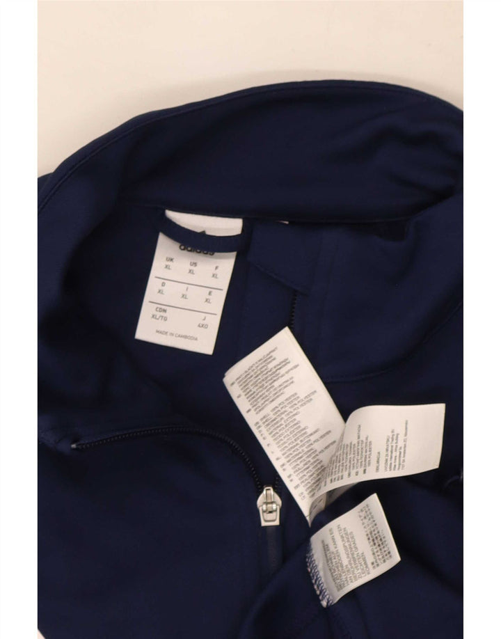 Adidas Mens Climalite Tracksuit Top Jacket XL Navy Blue Polyester